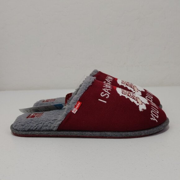 Reef x Tipsy Elves Santa Claus Holydays "You Nasty" Slippers Men's Size 9 - Picture 5 of 12